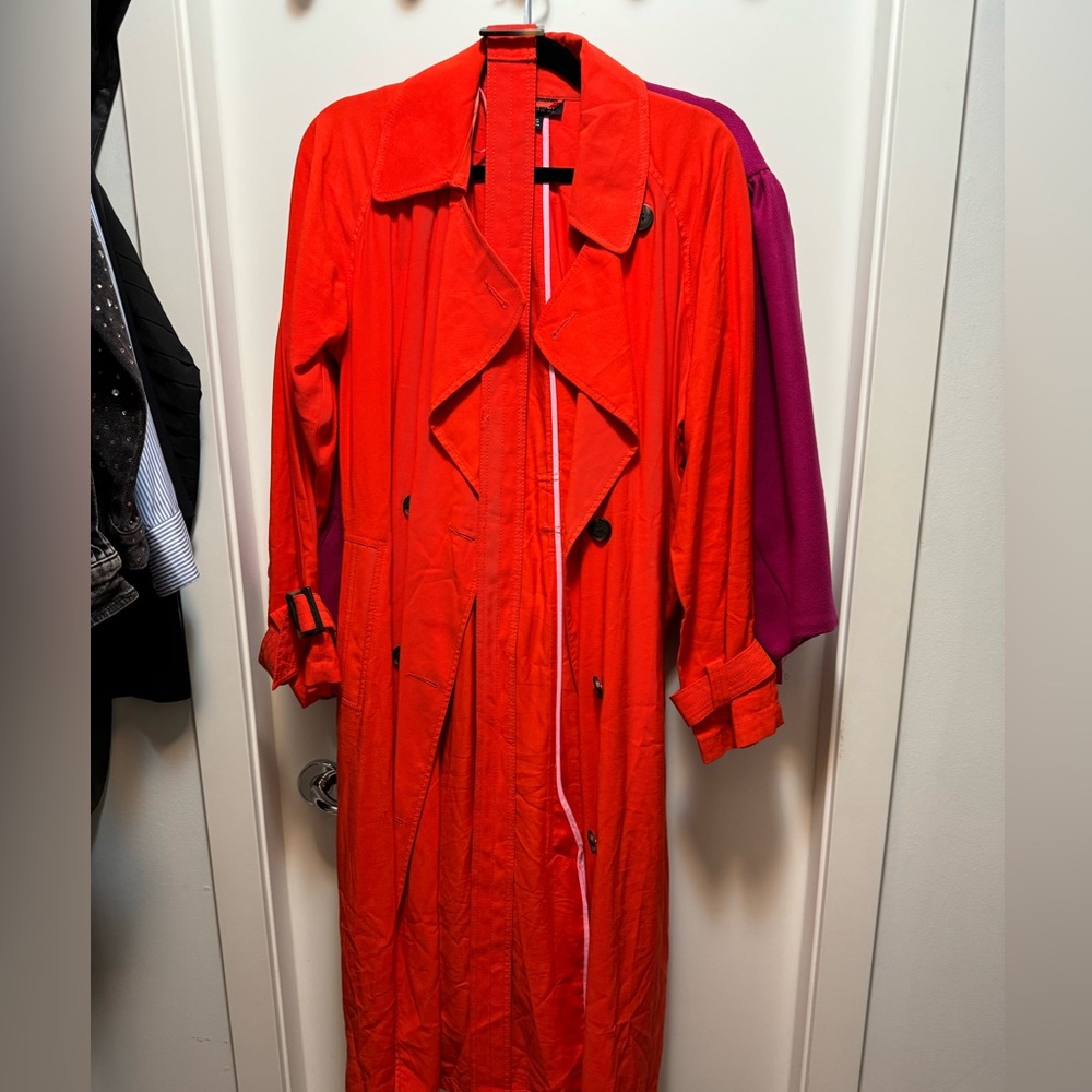 Rare Topshop orange trench coat with belt